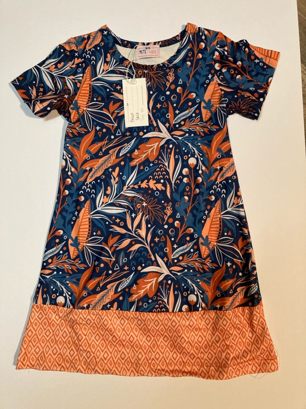 Pete + Lucy Short Sleeve Dress Leaf Print